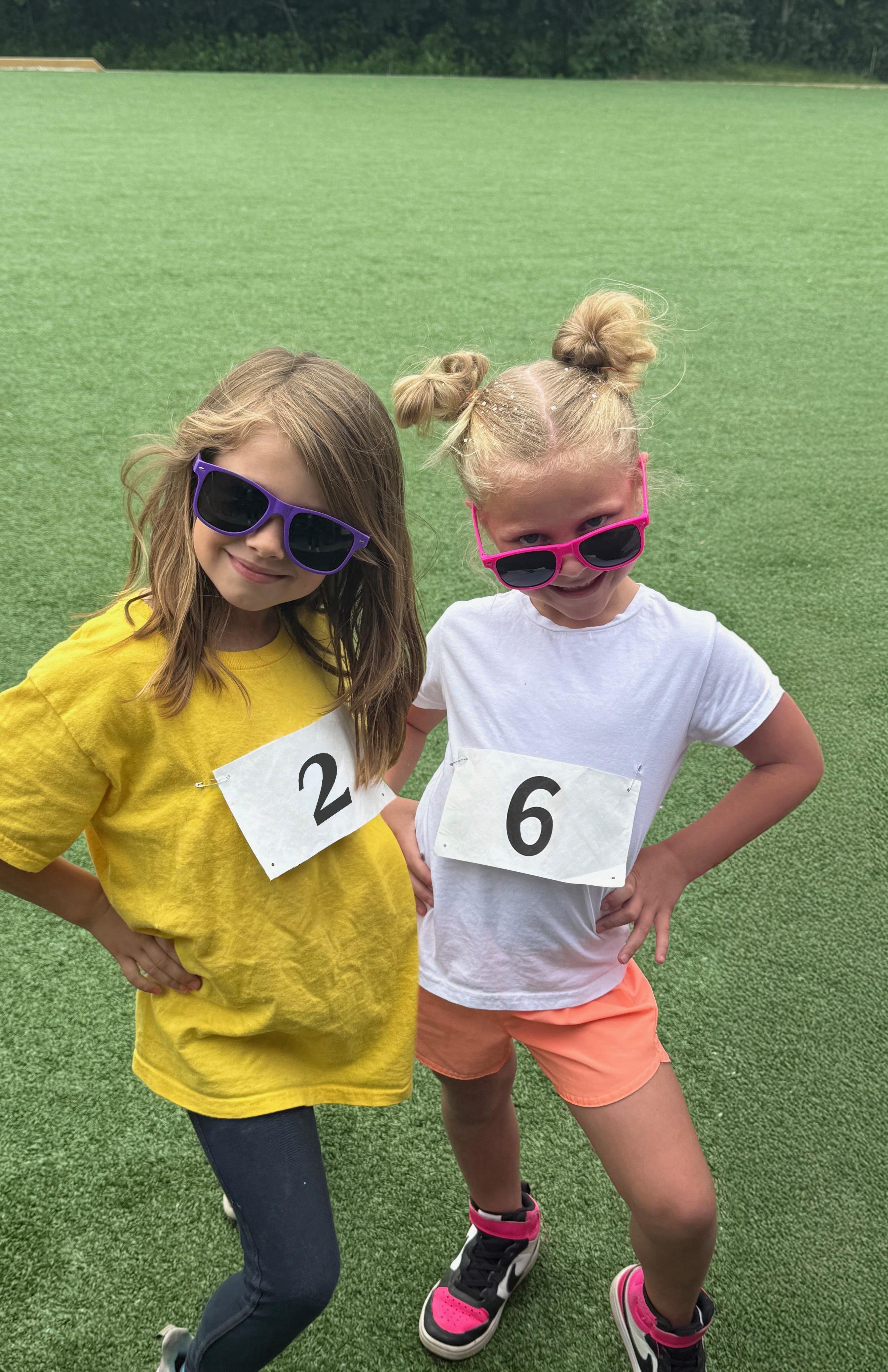 Kids smiling in the summer